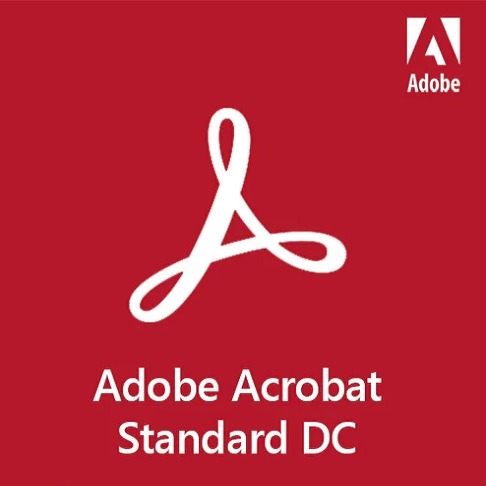 a red square with white text